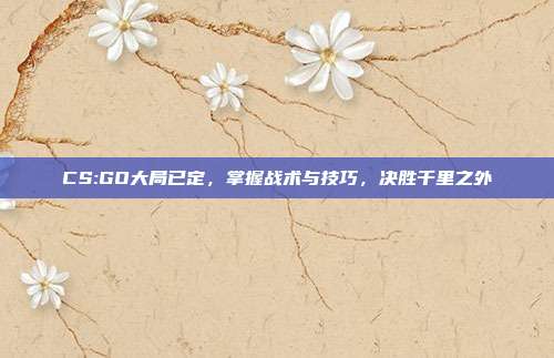 CS:GO大局已定，掌握战术与技巧，决胜千里之外