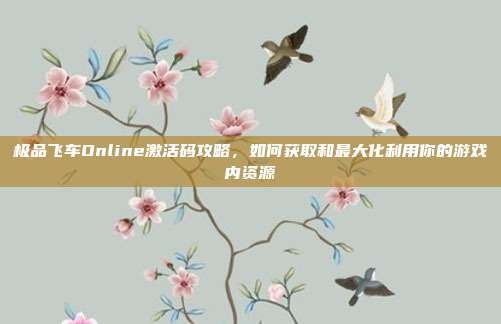 极品飞车Online激活码攻略，如何获取和最大化利用你的游戏内资源