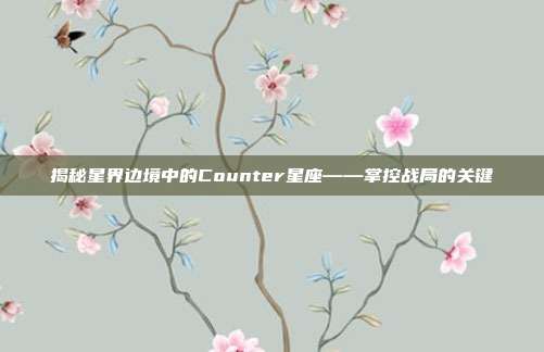揭秘星界边境中的Counter星座——掌控战局的关键