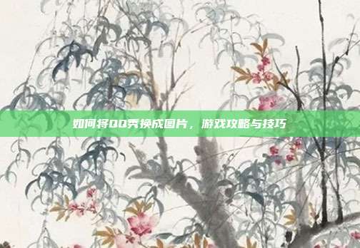 如何将QQ秀换成图片，游戏攻略与技巧