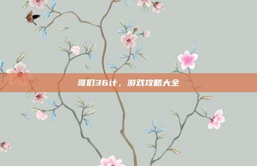哥们36计，游戏攻略大全