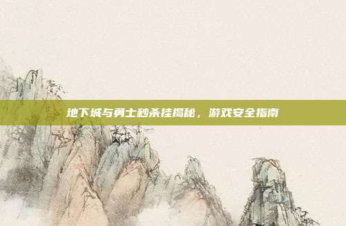 地下城与勇士秒杀挂揭秘，游戏安全指南