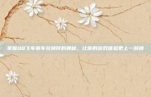 掌握QQ飞车赛车兑换符的奥秘，让你的游戏体验更上一层楼