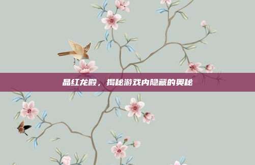 晶红龙殿，揭秘游戏内隐藏的奥秘