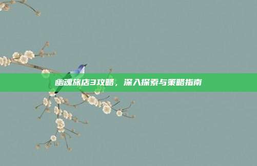 幽魂旅店3攻略，深入探索与策略指南