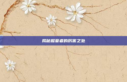 揭秘掘墓者的厉害之处