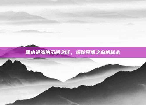 黑水港湾的沉船之谜,揭秘冥想之岛的秘密