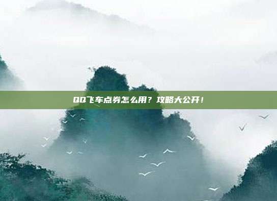 QQ飞车点券怎么用？攻略大公开！