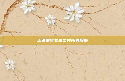 王者荣耀女生去掉所有服装