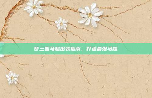 梦三国马超出装指南，打造最强马超