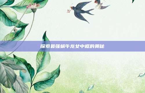 探索最强蜗牛龙女中枢的奥秘