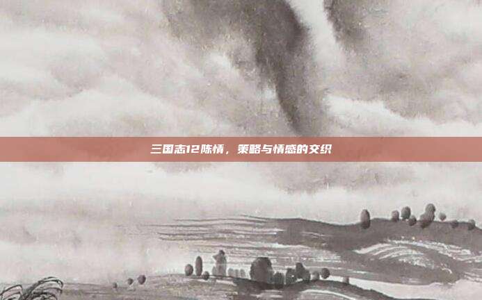 三国志12陈情，策略与情感的交织