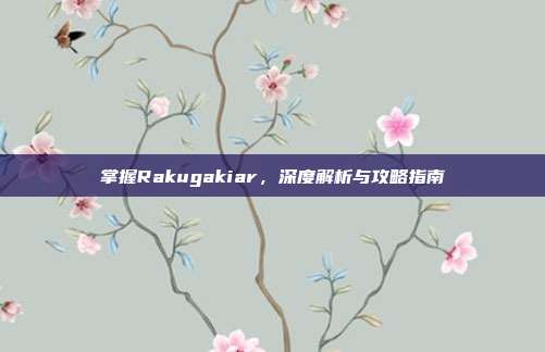 掌握Rakugakiar,深度解析与攻略指南