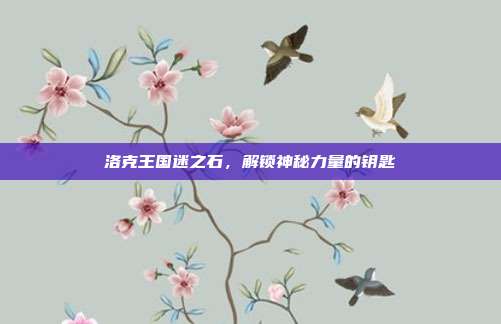 洛克王国迷之石,解锁神秘力量的钥匙