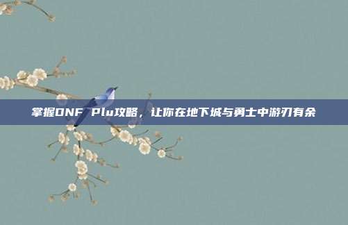 掌握DNF Plu攻略，让你在地下城与勇士中游刃有余