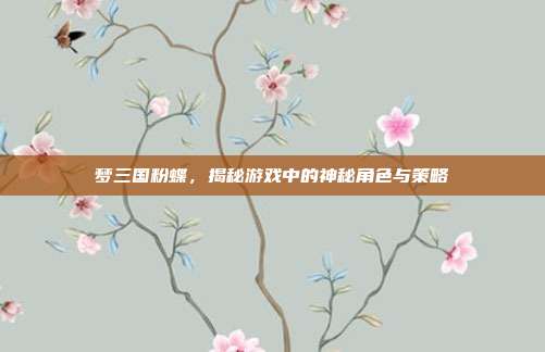 梦三国粉蝶，揭秘游戏中的神秘角色与策略