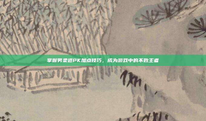 掌握男柔道PK加点技巧，成为游戏中的不败王者