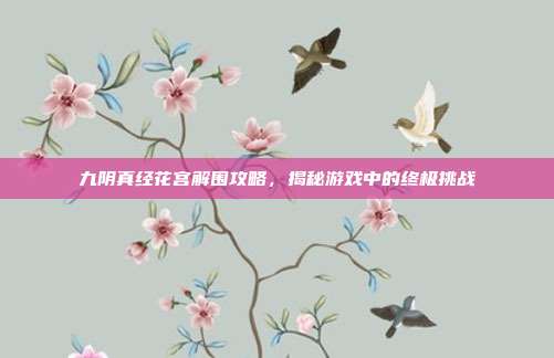 九阴真经花宫解围攻略，揭秘游戏中的终极挑战