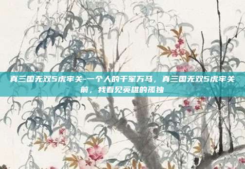 真三国无双5虎牢关-一个人的千军万马，真三国无双5虎牢关前，我看见英雄的孤独