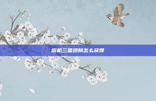 街机三国翅膀怎么获得