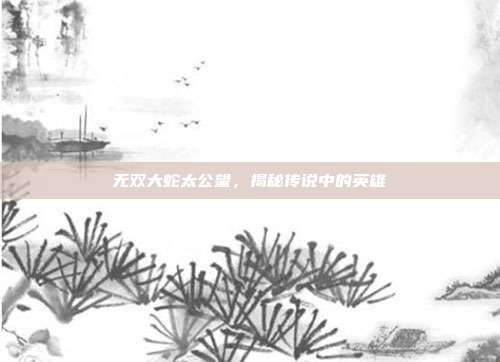 无双大蛇太公望，揭秘传说中的英雄