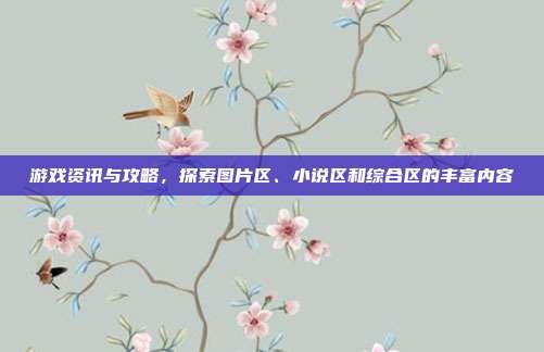 游戏资讯与攻略,探索图片区、小说区和综合区的丰富内容