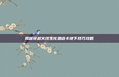 揭秘穿越火线生化酒店卡地下技巧攻略