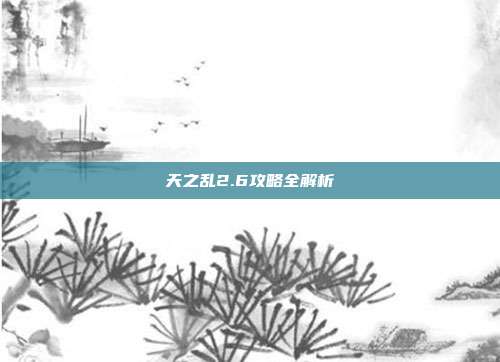 天之乱2.6攻略全解析