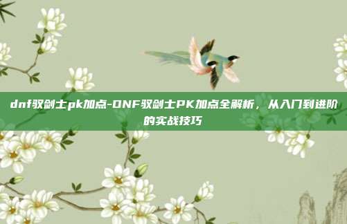 dnf驭剑士pk加点-DNF驭剑士PK加点全解析，从入门到进阶的实战技巧