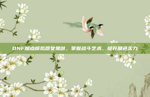 DNF加点模拟器女鬼剑，掌握战斗艺术，提升角色实力