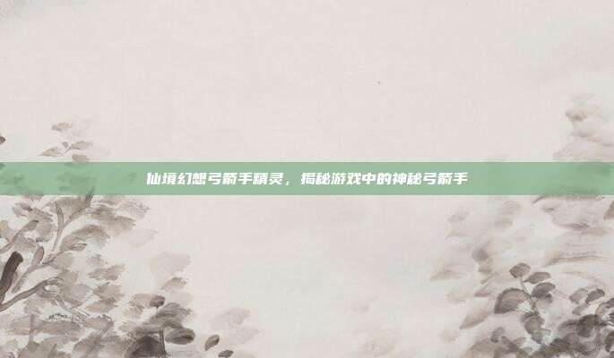 仙境幻想弓箭手精灵,揭秘游戏中的神秘弓箭手