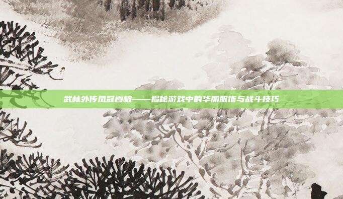 武林外传凤冠霞帔——揭秘游戏中的华丽服饰与战斗技巧