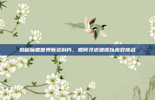 揭秘魔兽世界新资料片，如何寻求增援以应对挑战