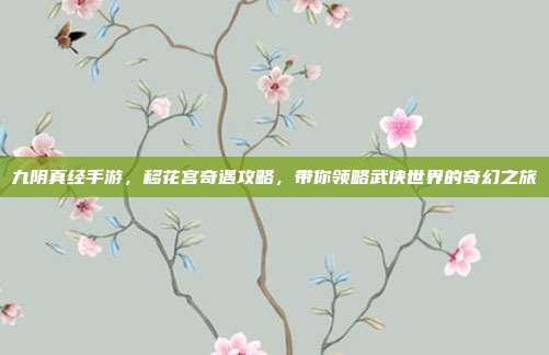 九阴真经手游,移花宫奇遇攻略,带你领略武侠世界的奇幻之旅
