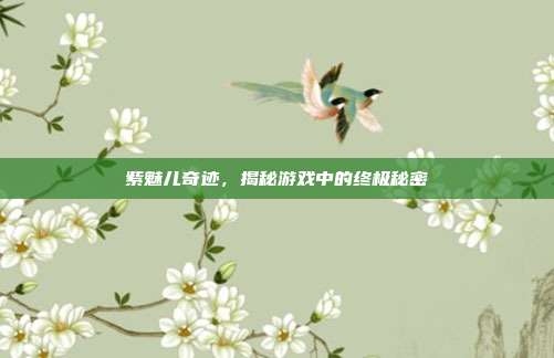 紫魅儿奇迹，揭秘游戏中的终极秘密
