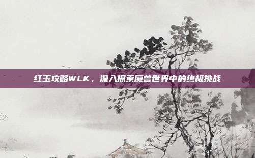 红玉攻略WLK,深入探索魔兽世界中的终极挑战