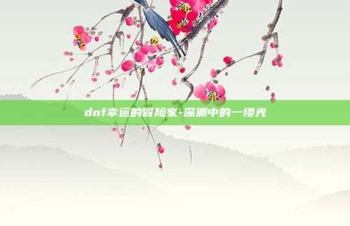 dnf幸运的冒险家-深渊中的一缕光