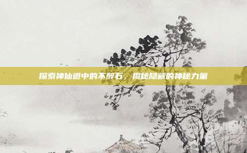 探索神仙道中的不醉石，揭秘隐藏的神秘力量