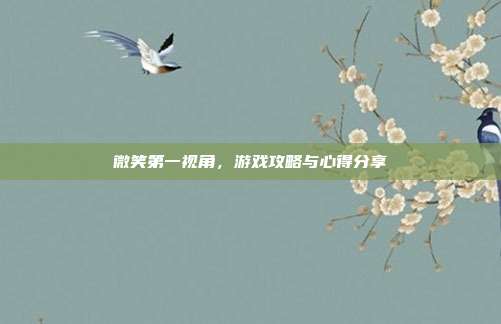 微笑第一视角,游戏攻略与心得分享