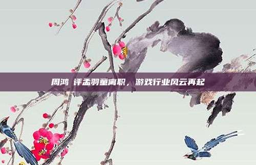 周鸿祎评孟羽童离职,游戏行业风云再起