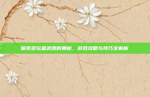 探索多玩盒武器的奥秘,游戏攻略与技巧全解析