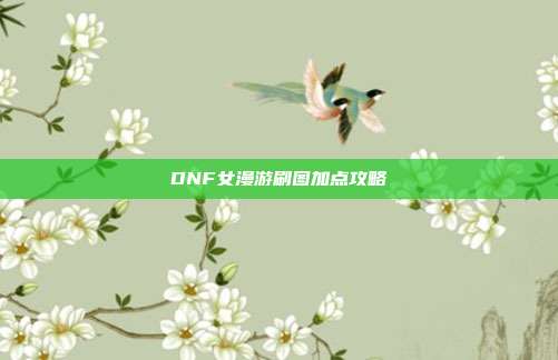 DNF女漫游刷图加点攻略