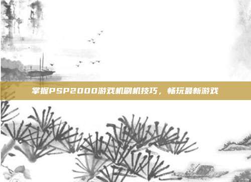 掌握PSP2000游戏机刷机技巧,畅玩最新游戏