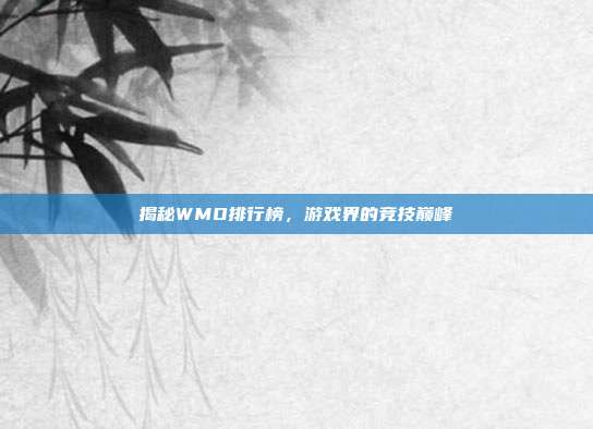 揭秘WMO排行榜,游戏界的竞技巅峰