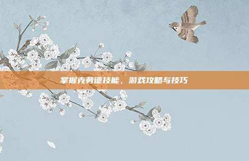 掌握克劳德技能,游戏攻略与技巧