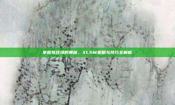 掌握竞技场的奥秘,XLSM策略与技巧全解析