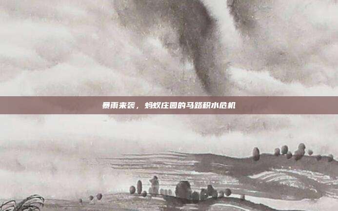 暴雨来袭,蚂蚁庄园的马路积水危机