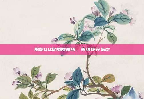 揭秘QQ堂婚姻系统,等级提升指南
