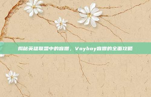 揭秘英雄联盟中的盲僧，Voyboy盲僧的全面攻略