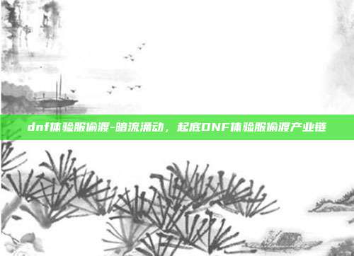 dnf体验服偷渡-暗流涌动，起底DNF体验服偷渡产业链